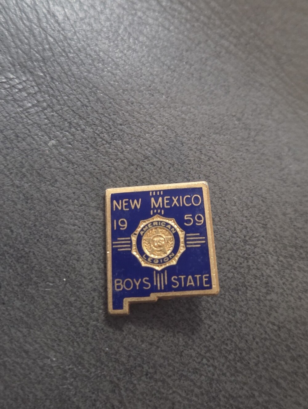Vtg Boys State Figural New Mexico US American Legion Enamel Pin Badge 1959